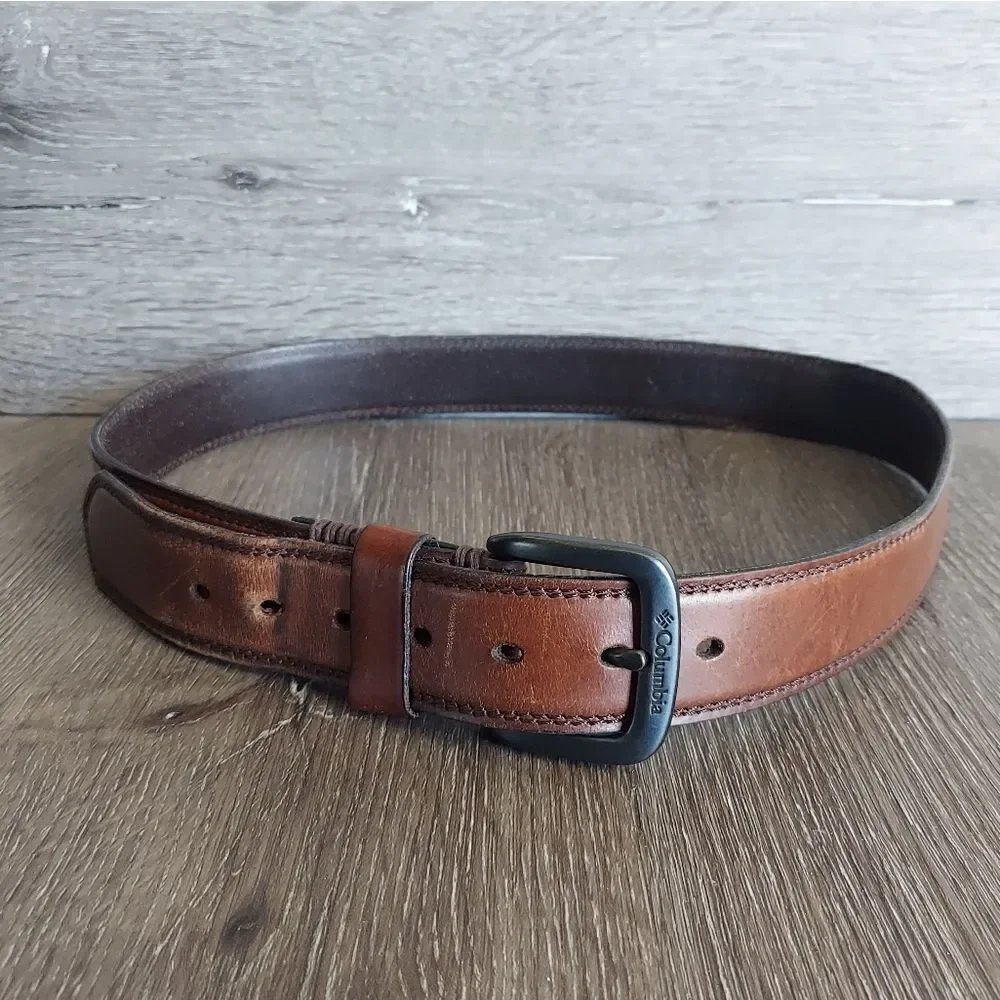 Columbia Brown Leather Belt 38